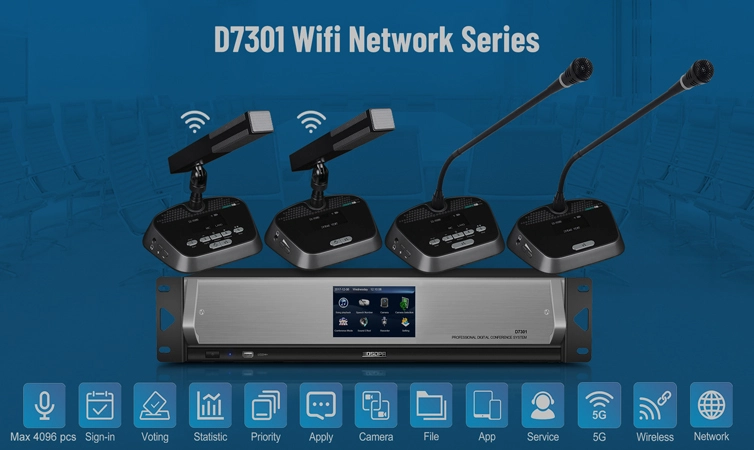 Решение системы конференции 5G WiFi для конференц-зала D7301
